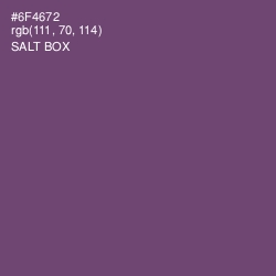 #6F4672 - Salt Box Color Image